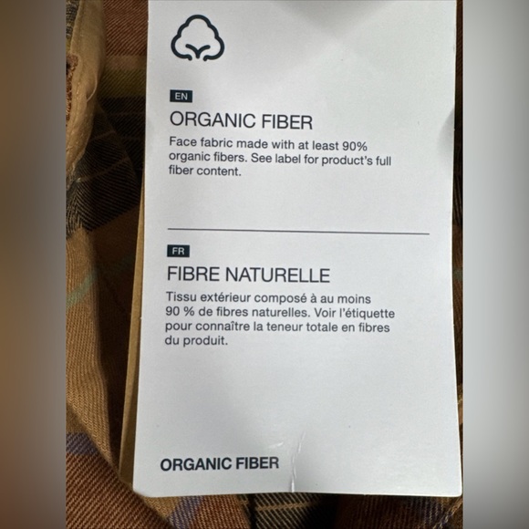 The North Face Shirt Men S Flannel Plaid Orange Multi  Organic Fiber Outdoor NWT - Picture 10 of 15